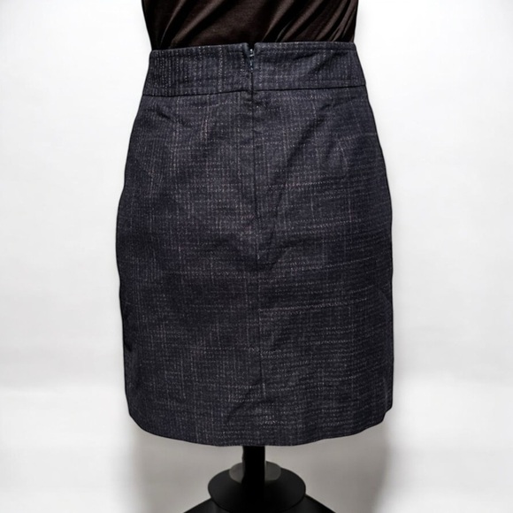 See by Chloe Ink Navy Plaid Pencil Straight Skirt Italian 38 | US Size 2 - Picture 7 of 10